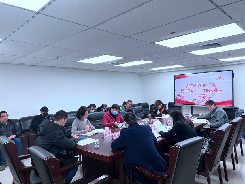 汉阳区工委召开民主生活述职民主评议会_副本